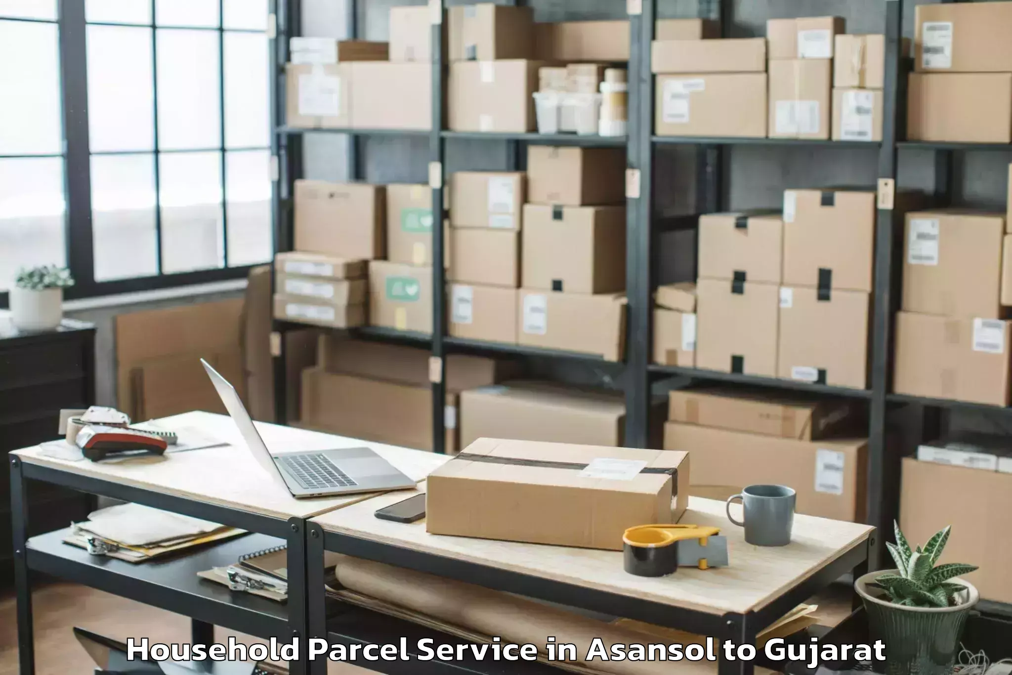 Affordable Asansol to Gandhidham Household Parcel